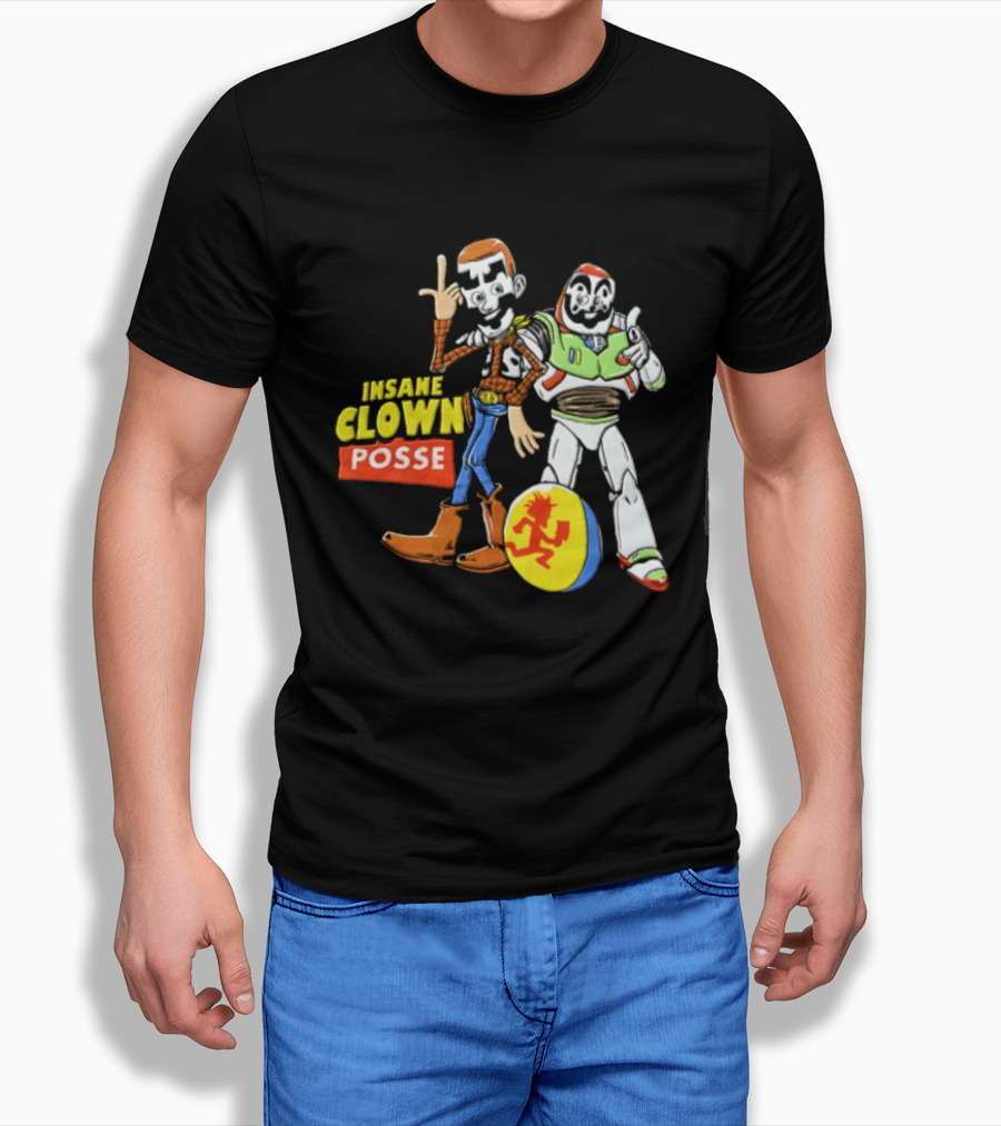 Insane Clown Posse Woody Buzz Lightyear Juggalo Pixar Ball T-Shirt