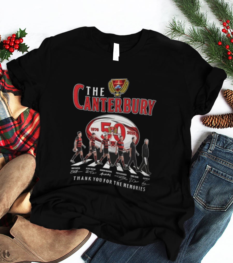 The Canterbury 50 Years 1973 2023 Thank You For The Memories Rugby Legends T-Shirt