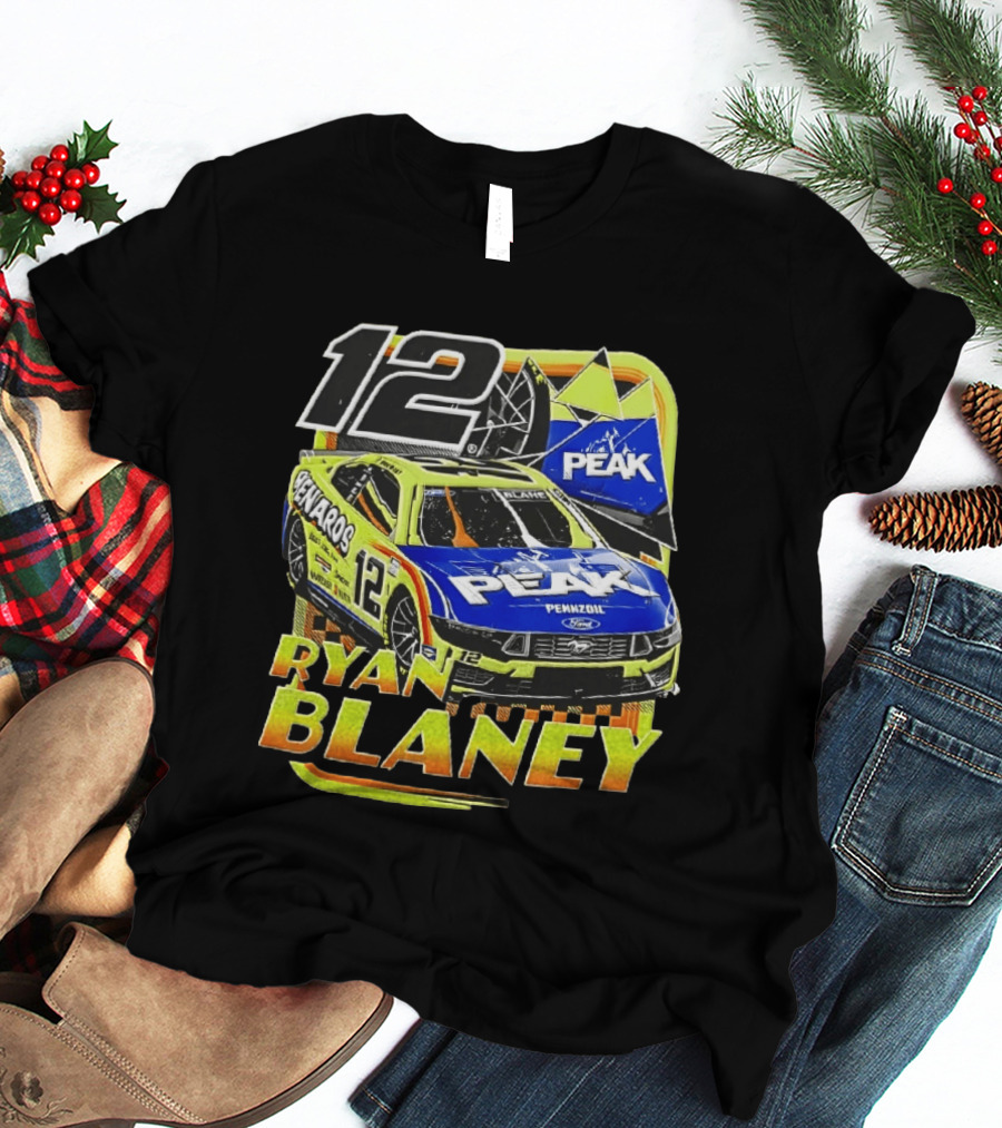 Ryan Blaney 12 Menards Car Peak Racing NASCAR T-Shirt