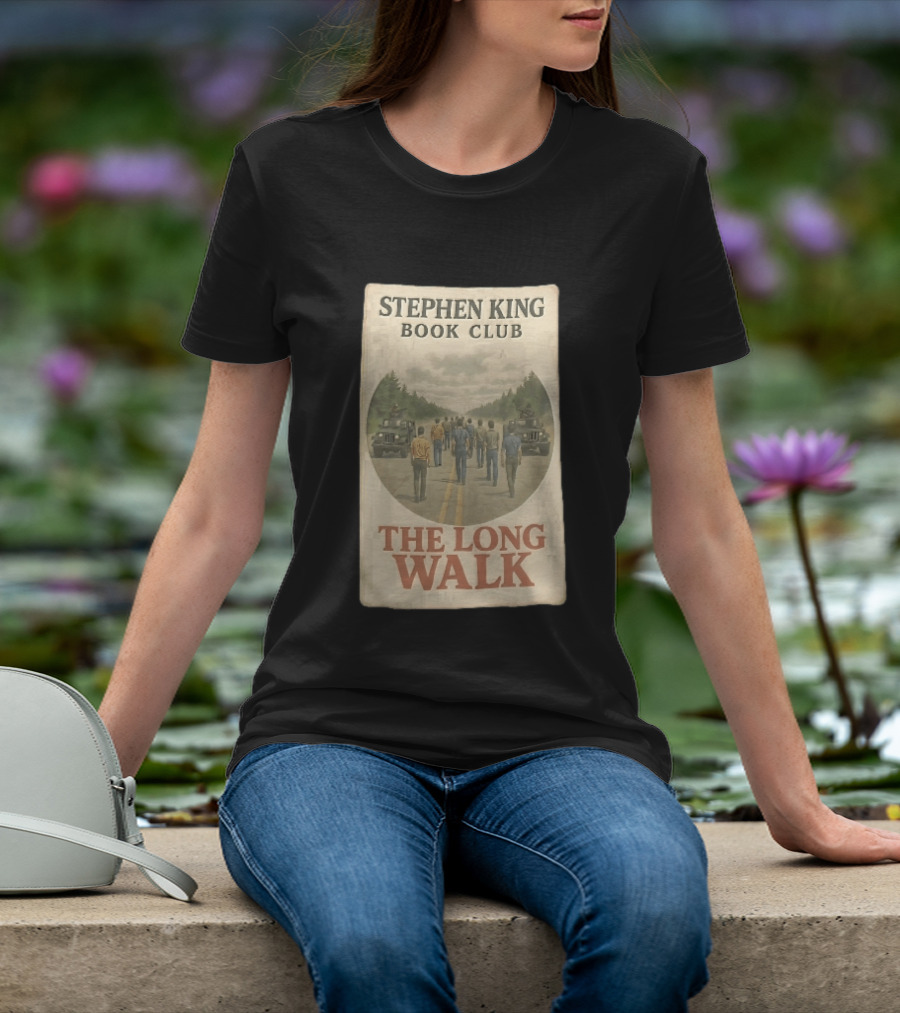 Stephen King Book Club The Long Walk Highway Military Jeeps T-Shirt