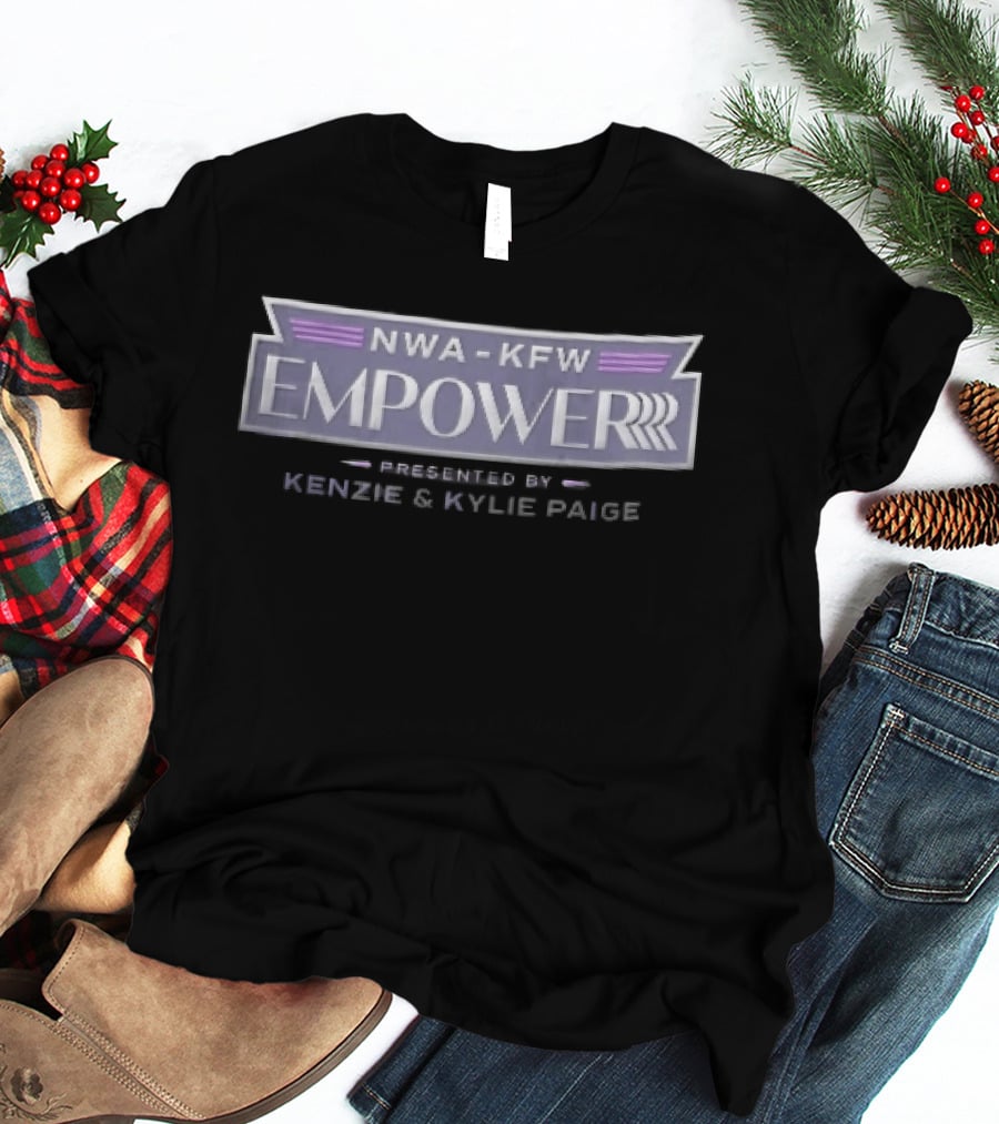 NWA KFW Empower Presented By Kenzie And Kylie Paige Silver Metallic Frame T-Shirt
