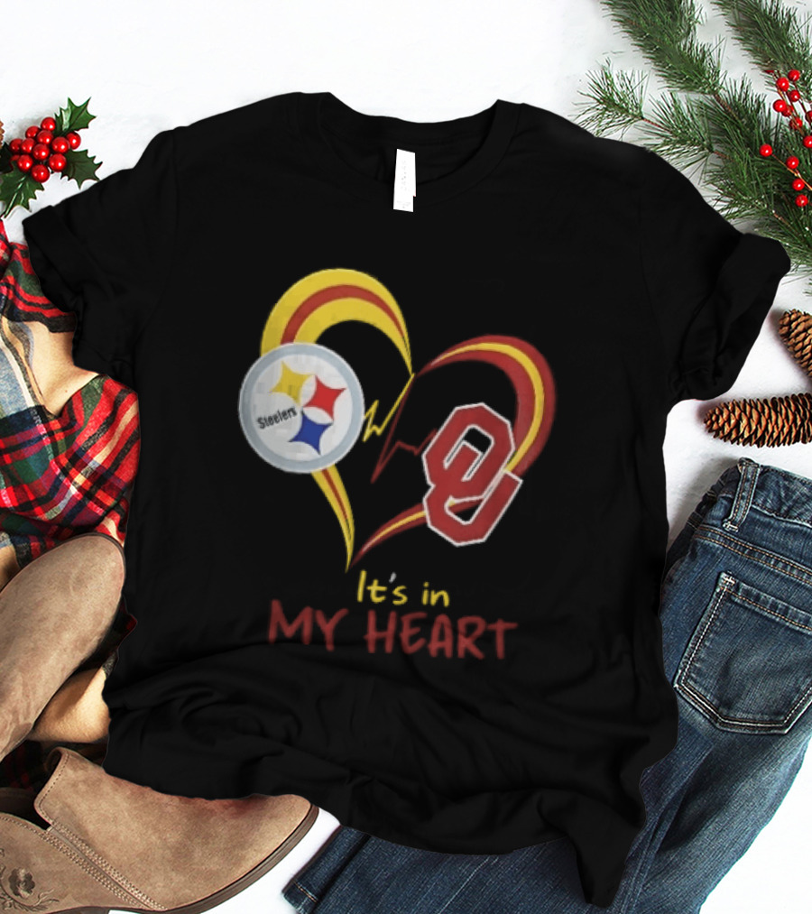 Pittsburgh Steelers Oklahoma Sooners It's In My Heart T-Shirt