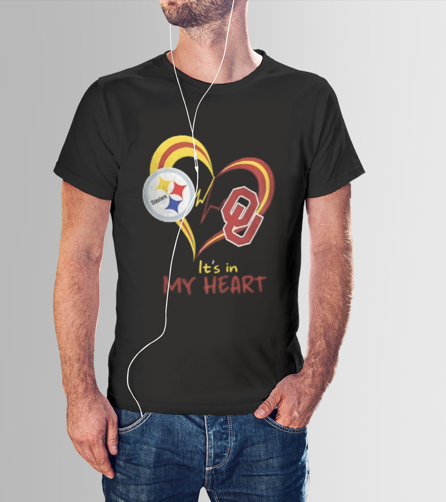 Pittsburgh Steelers Oklahoma Sooners It's In My Heart T-Shirt
