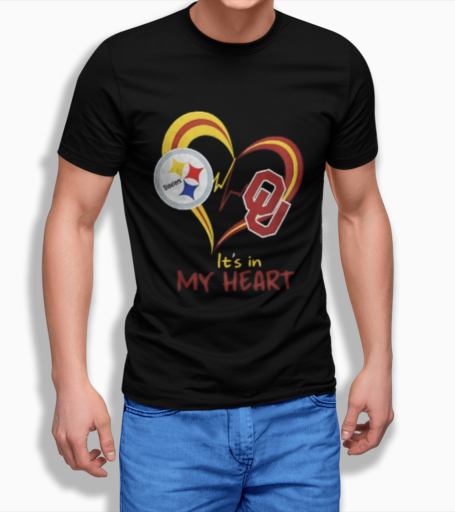 Pittsburgh Steelers Oklahoma Sooners It's In My Heart T-Shirt