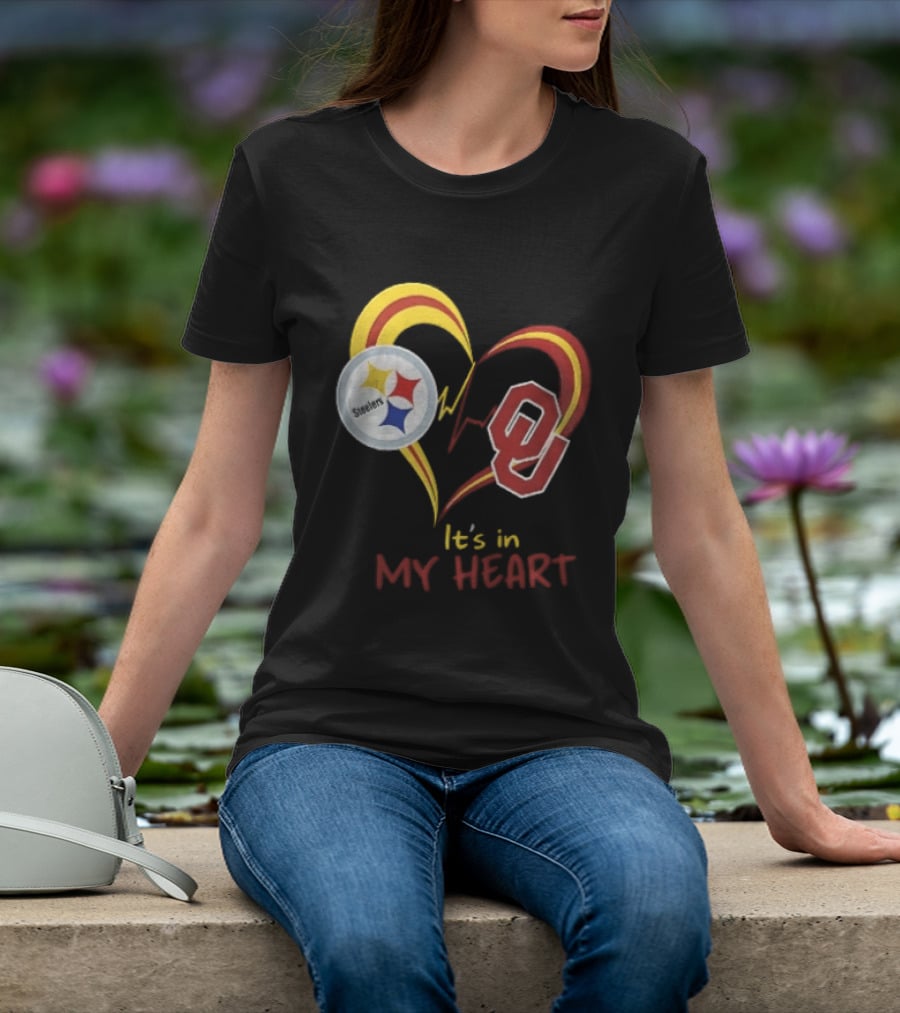 Pittsburgh Steelers Oklahoma Sooners It's In My Heart T-Shirt