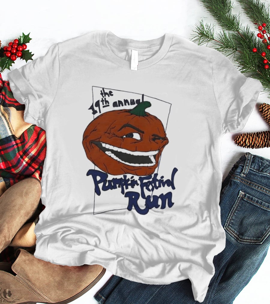 19th Annual The Pumpkin Festival Run Halloween Event Laughing Pumpkin T-Shirt