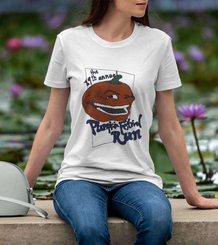 19th Annual The Pumpkin Festival Run Halloween Event Laughing Pumpkin T-Shirt