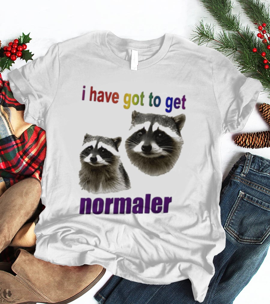 Raccoons I Have Got To Get Normaler Fun Colorful Phrase T-Shirt