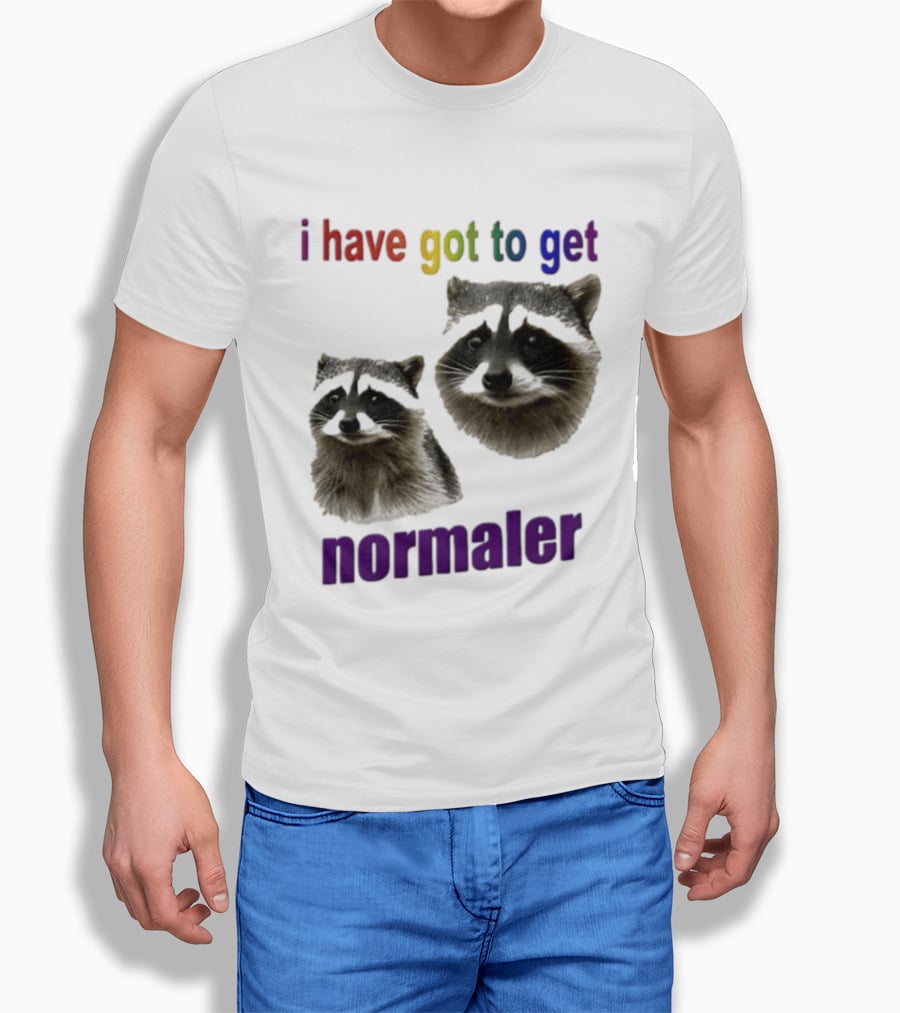 Raccoons I Have Got To Get Normaler Fun Colorful Phrase T-Shirt