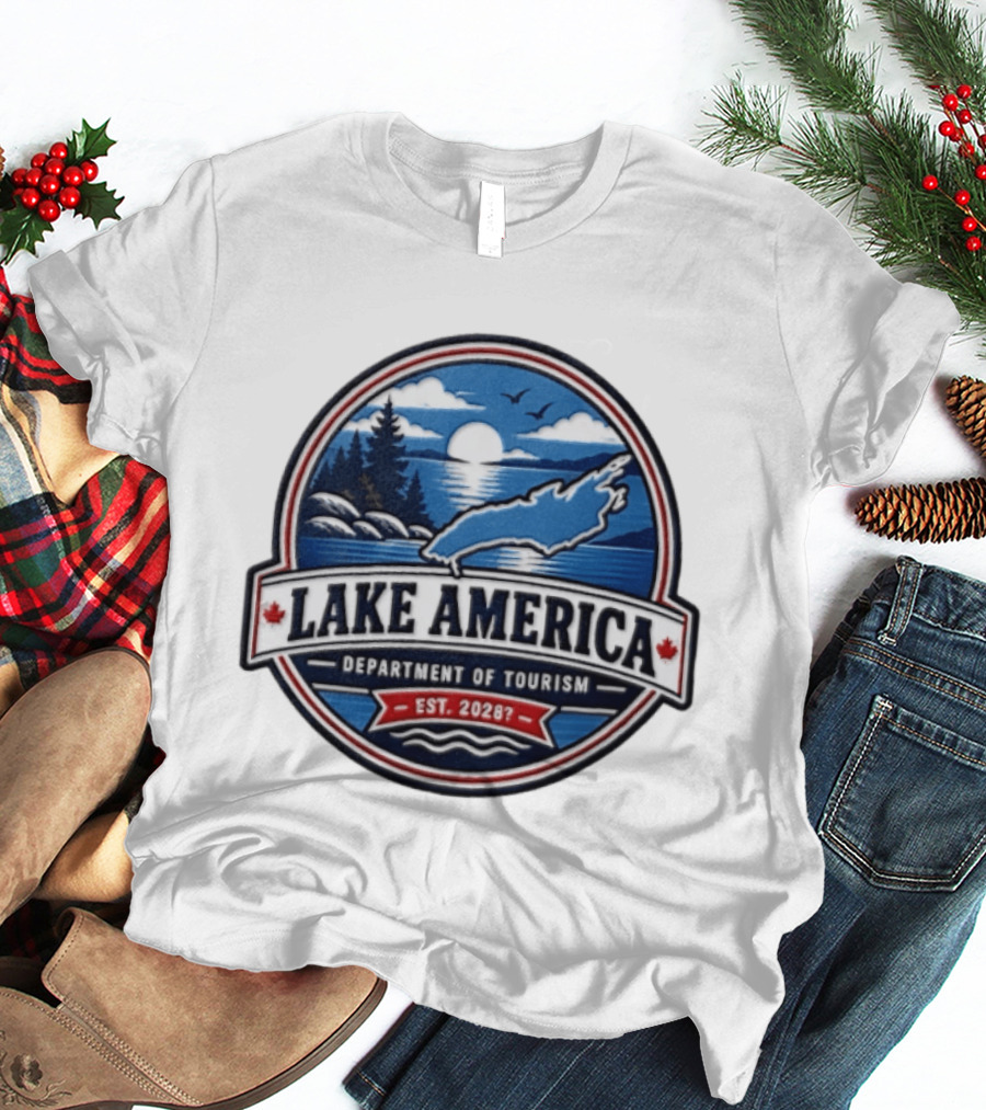 Lake America Department Of Tourism Est 20287 Nature Scenic T-Shirt