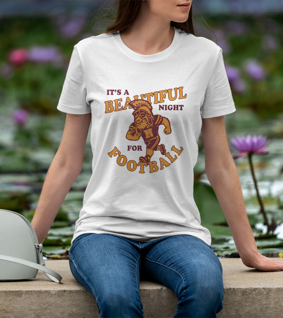 It's A Beautiful Night For Football Trojan Player N T-Shirt