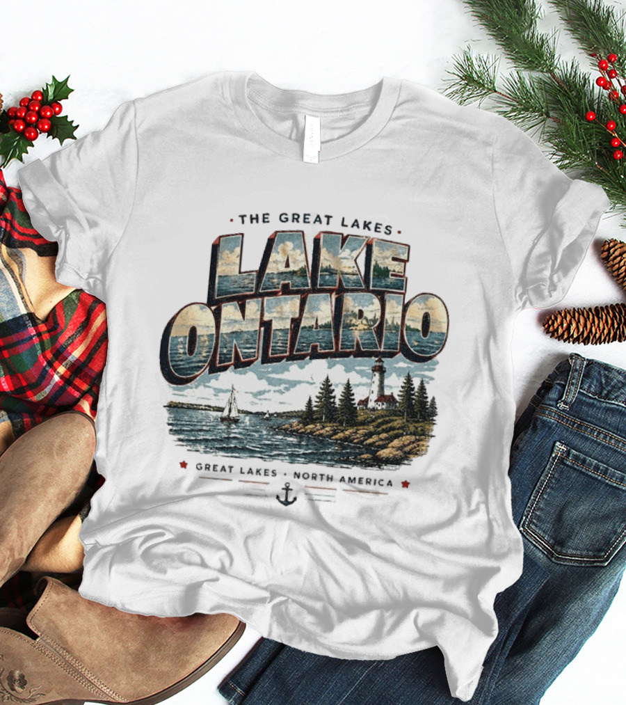 The Great Lakes Lake Ontario Sailing Lighthouse North America T-Shirt
