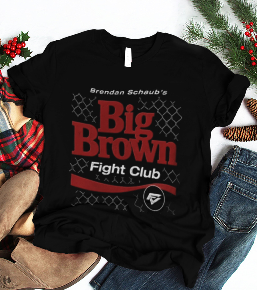 Brendan Schaub Big Brown Fight Club Chain Link Fence Red Wave T-Shirt