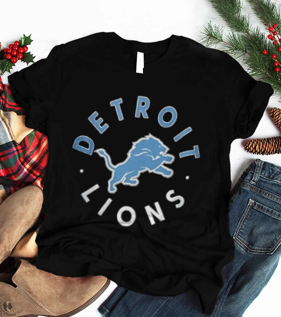 Detroit Lions NFL Team Blue Lion T-Shirt