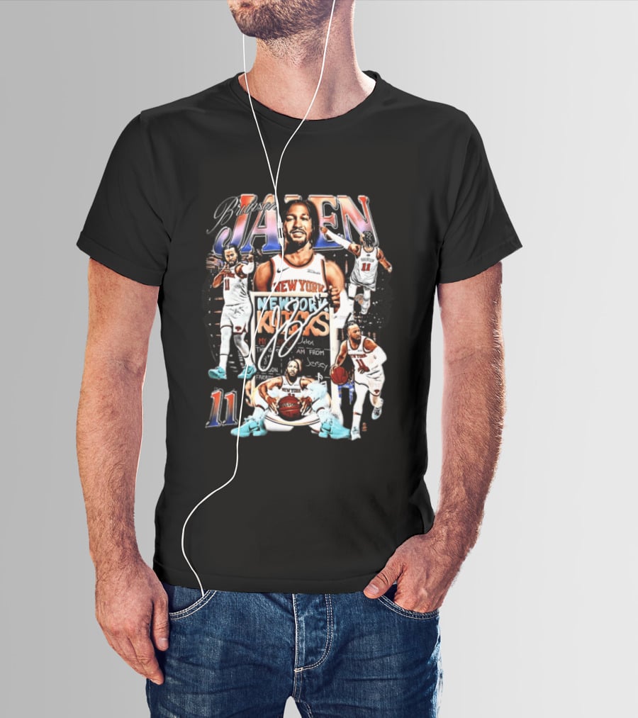 Jalen Brunson New York Knicks 11 NBA King Jersey Fan Art Collection T-Shirt