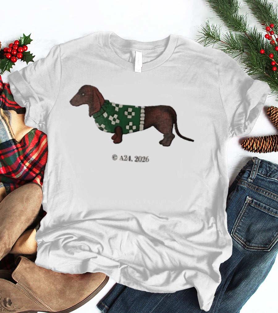 A24 2026 Dachshund Dog Green T-Shirt