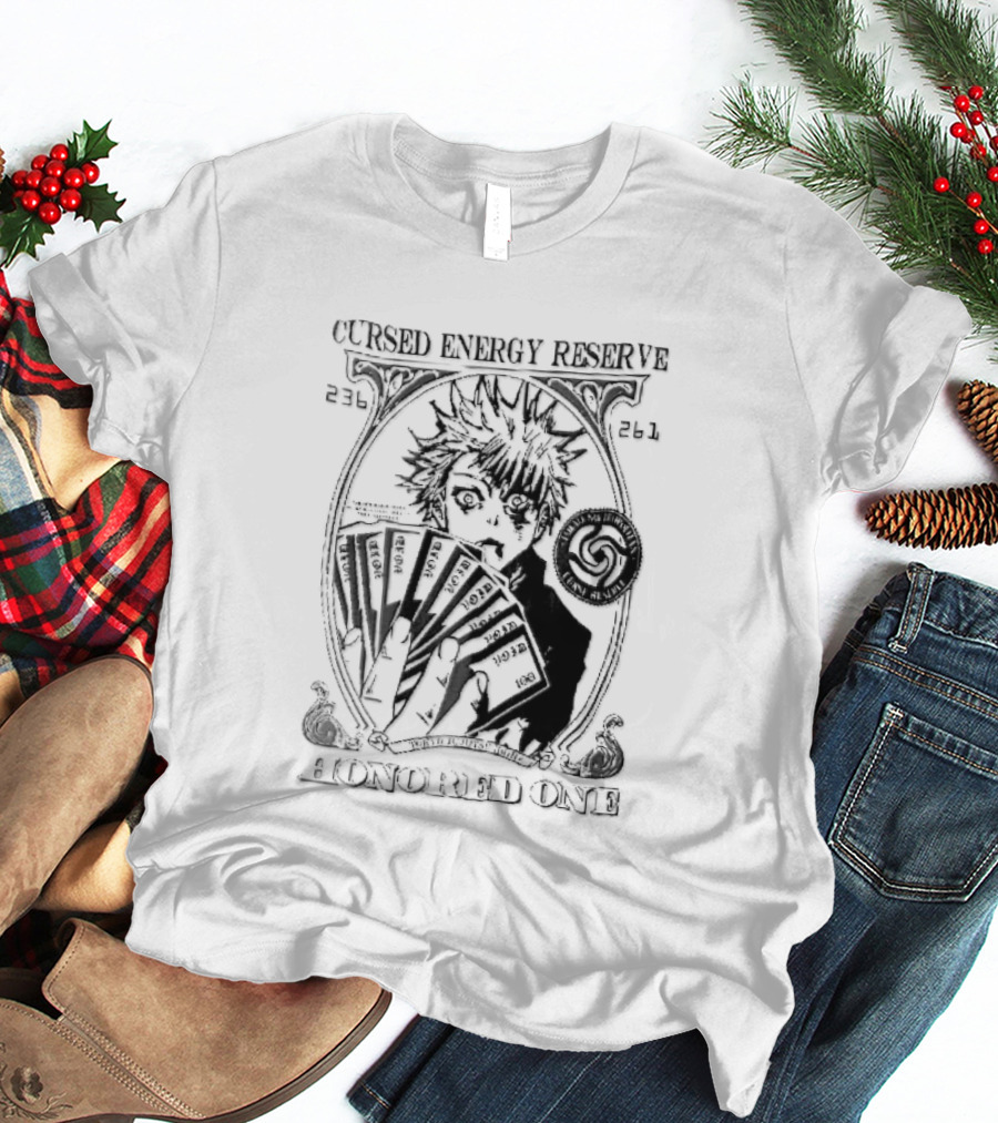 Cursed Energy Reserve Honored One Tokyo Jujutsu High Satoru Gojo Manga Void Money T-Shirt