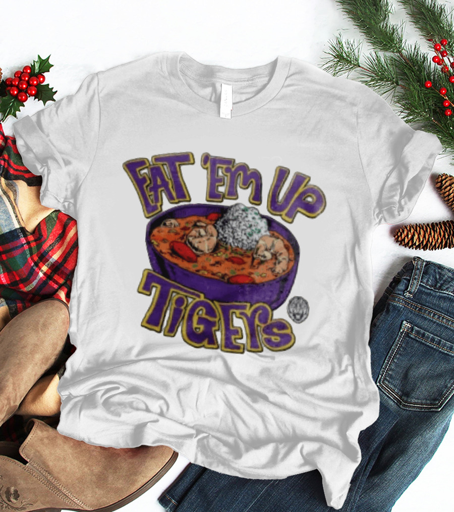 LSU Tigers Eat 'Em Up Jambalaya Purple Bowl Sports T-Shirt