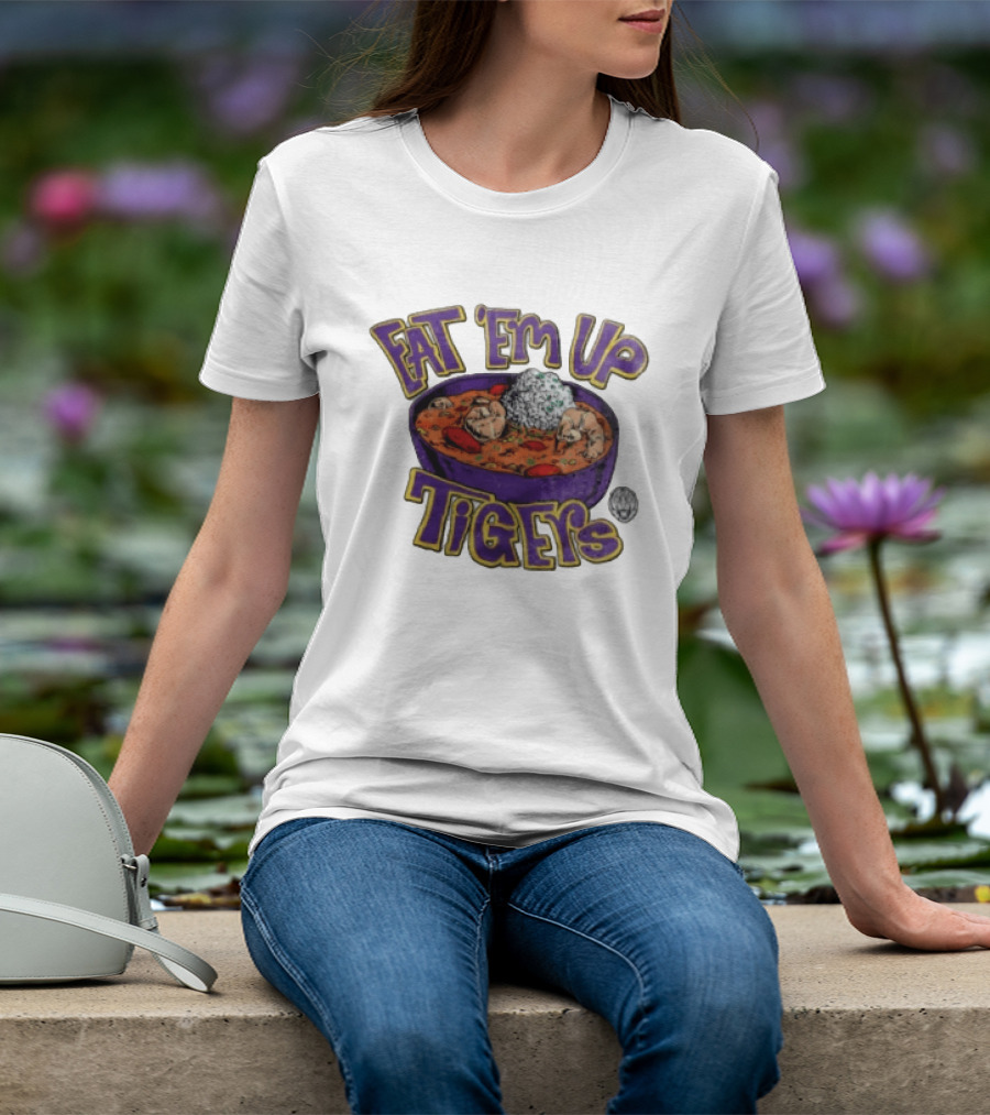 LSU Tigers Eat 'Em Up Jambalaya Purple Bowl Sports T-Shirt