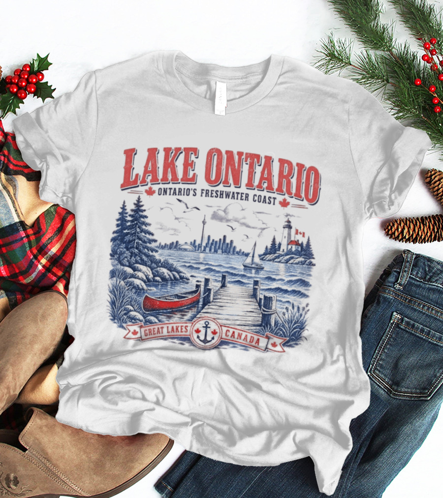 Lake Ontario Ontario's Freshwater Coast Great Lakes Canada Souvenir T-Shirt