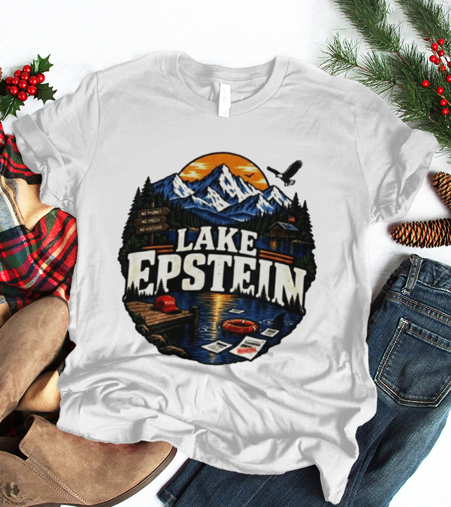 Lake Epstein No Phones No Photos No Visitors Mountain Scene T-Shirt