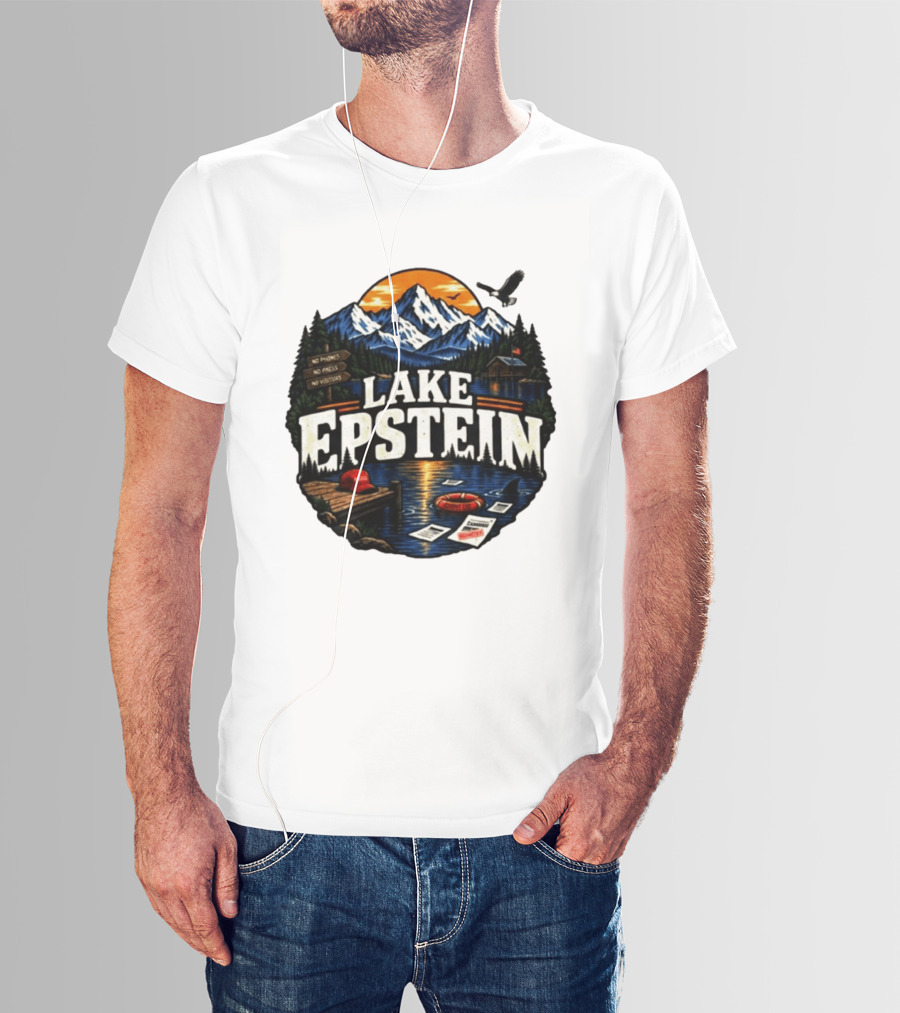 Lake Epstein No Phones No Photos No Visitors Mountain Scene T-Shirt