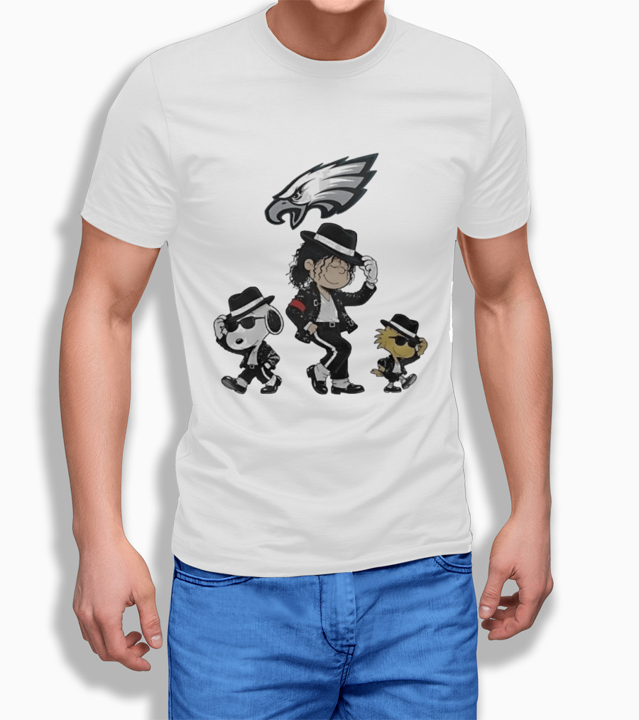 Philadelphia Eagles Snoopy Charlie Brown Woodstock Pop Rock Dancing T-Shirt