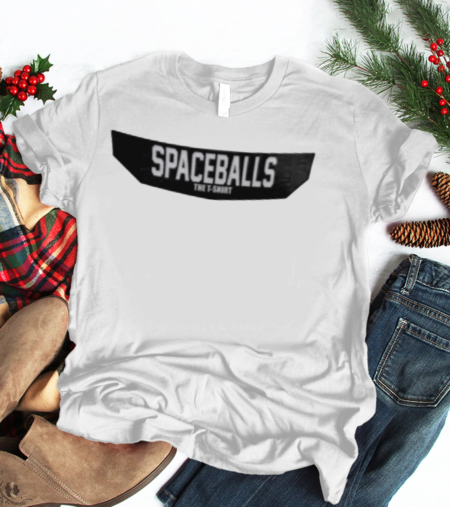 Spaceballs The Geometric Black Banner Block Lettering T-Shirt