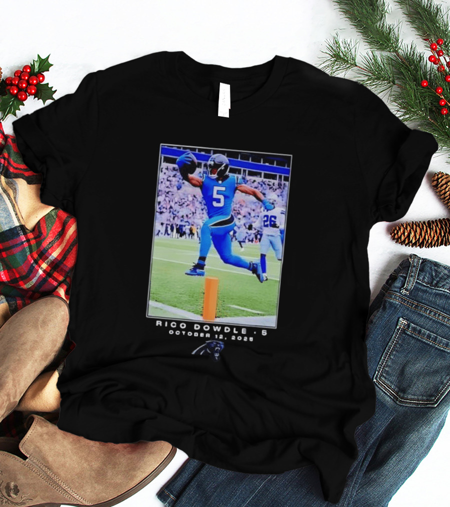 Carolina Panthers Rico Dowdle 5 Touchdown October 12 2025 T-Shirt