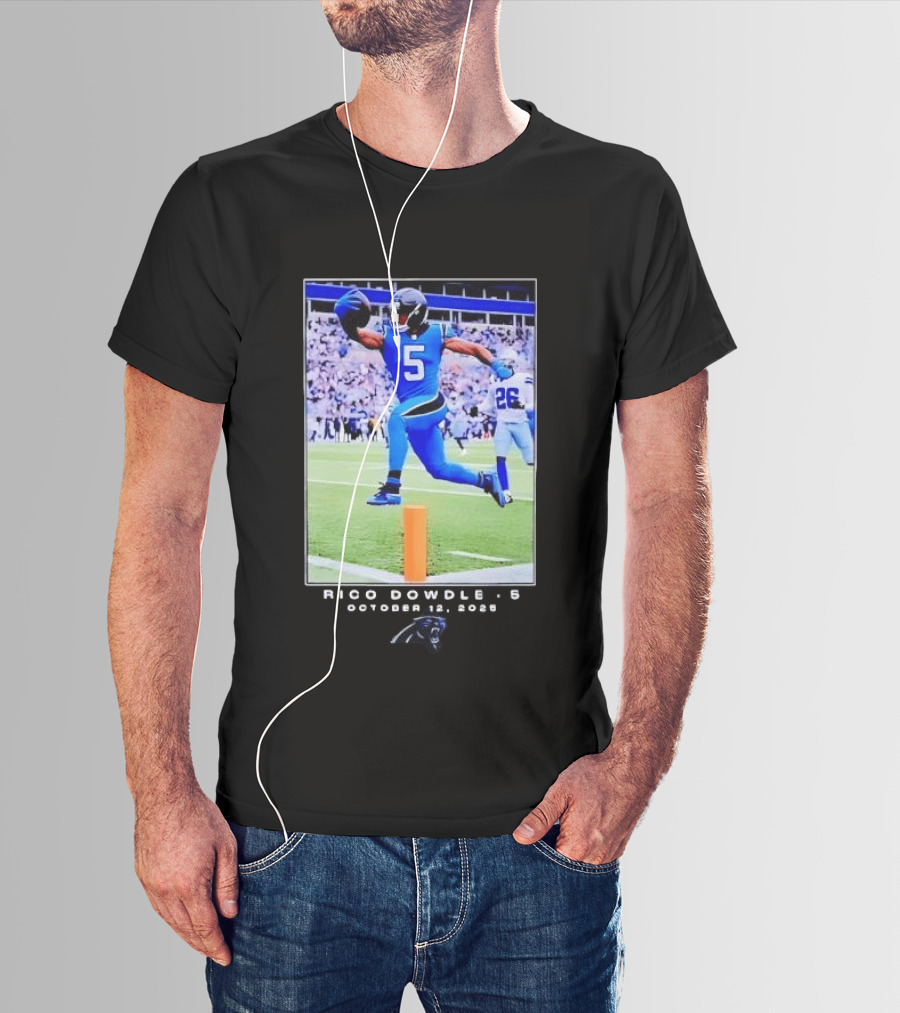 Carolina Panthers Rico Dowdle 5 Touchdown October 12 2025 T-Shirt