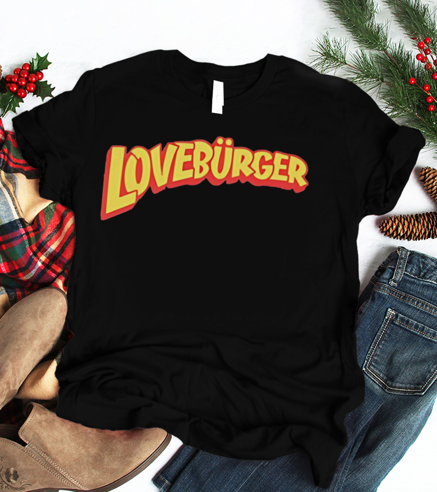 LOVEBURGER Colorful Retro Style Branding T-Shirt