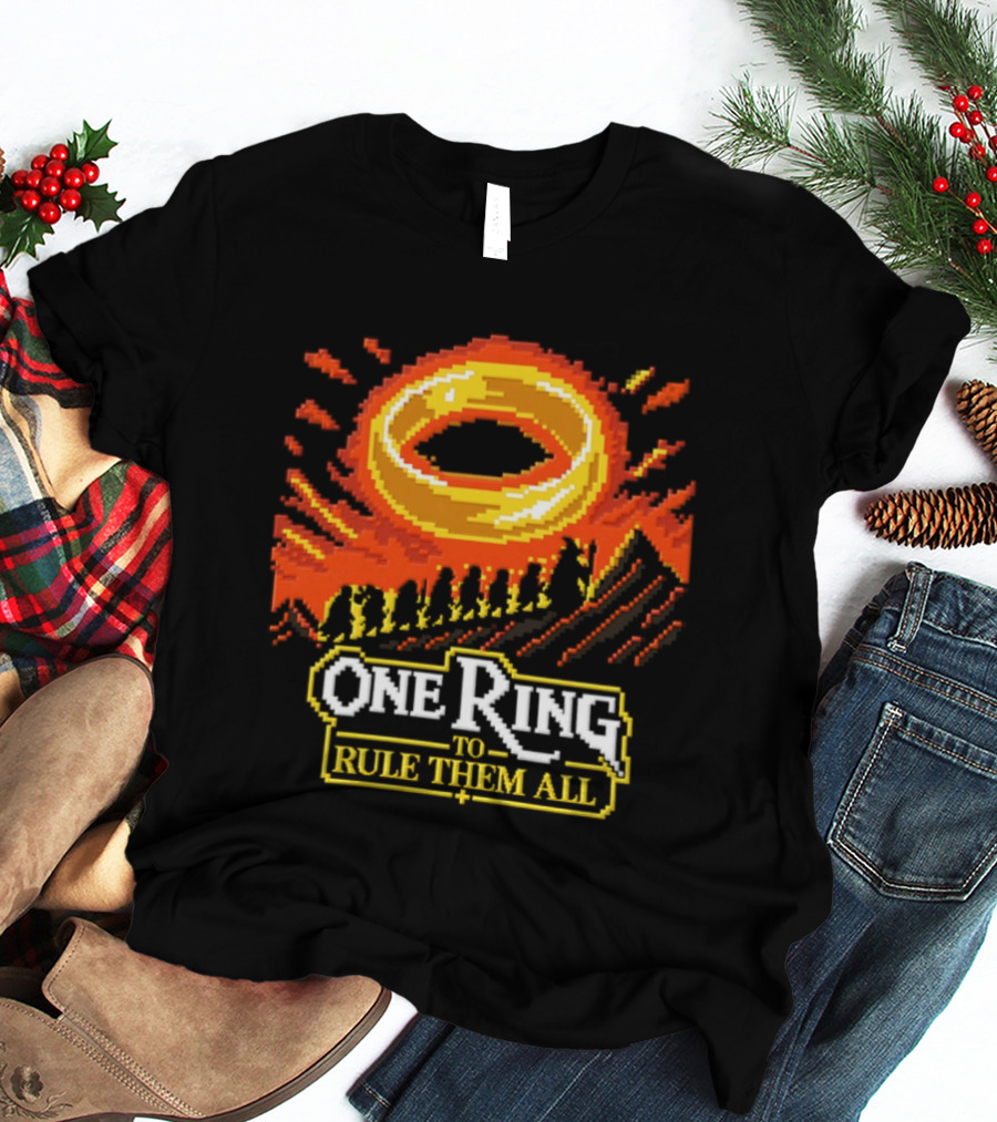 One Ring To Rule Them All Pixel Art Fantasy Adventure T-Shirt