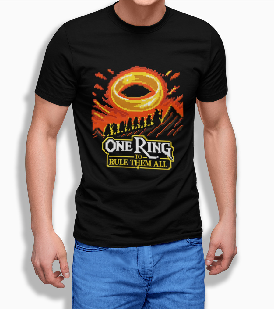One Ring To Rule Them All Pixel Art Fantasy Adventure T-Shirt