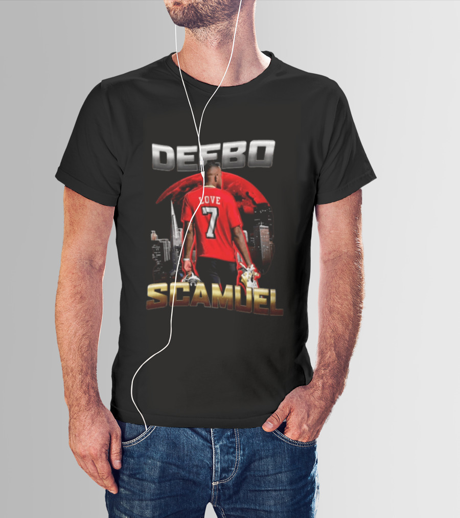 Deebo Samuel Love 7 Red Moon City Skyline Scamuel T-Shirt
