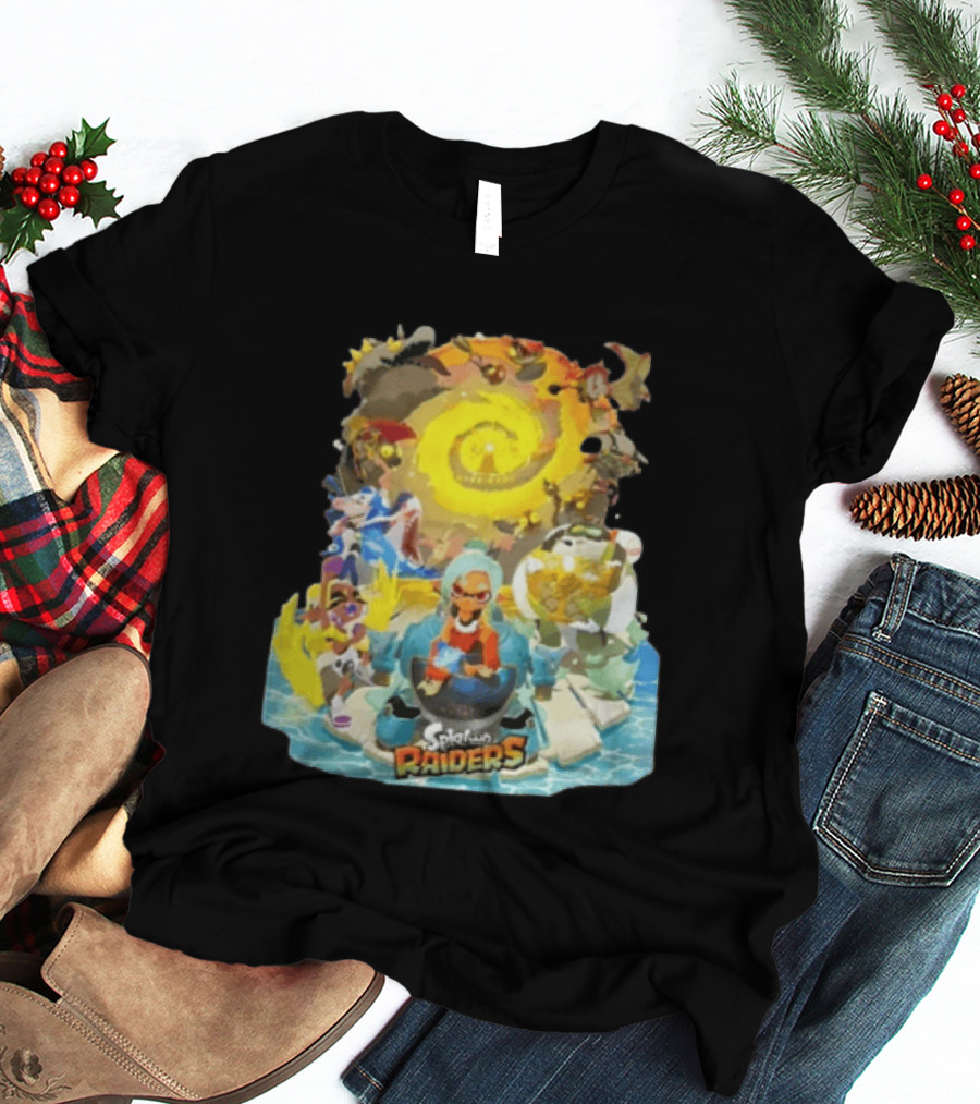 Splatoon Raiders Dive Deep Adventure With Iconic Characters And Vibrant Ocean Themes T-Shirt