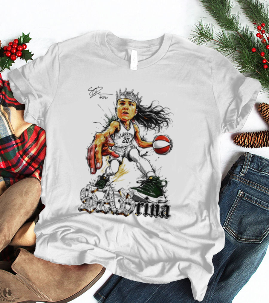 Sabrina 20 Liberty Basketball Player Art Slam Dunk T-Shirt