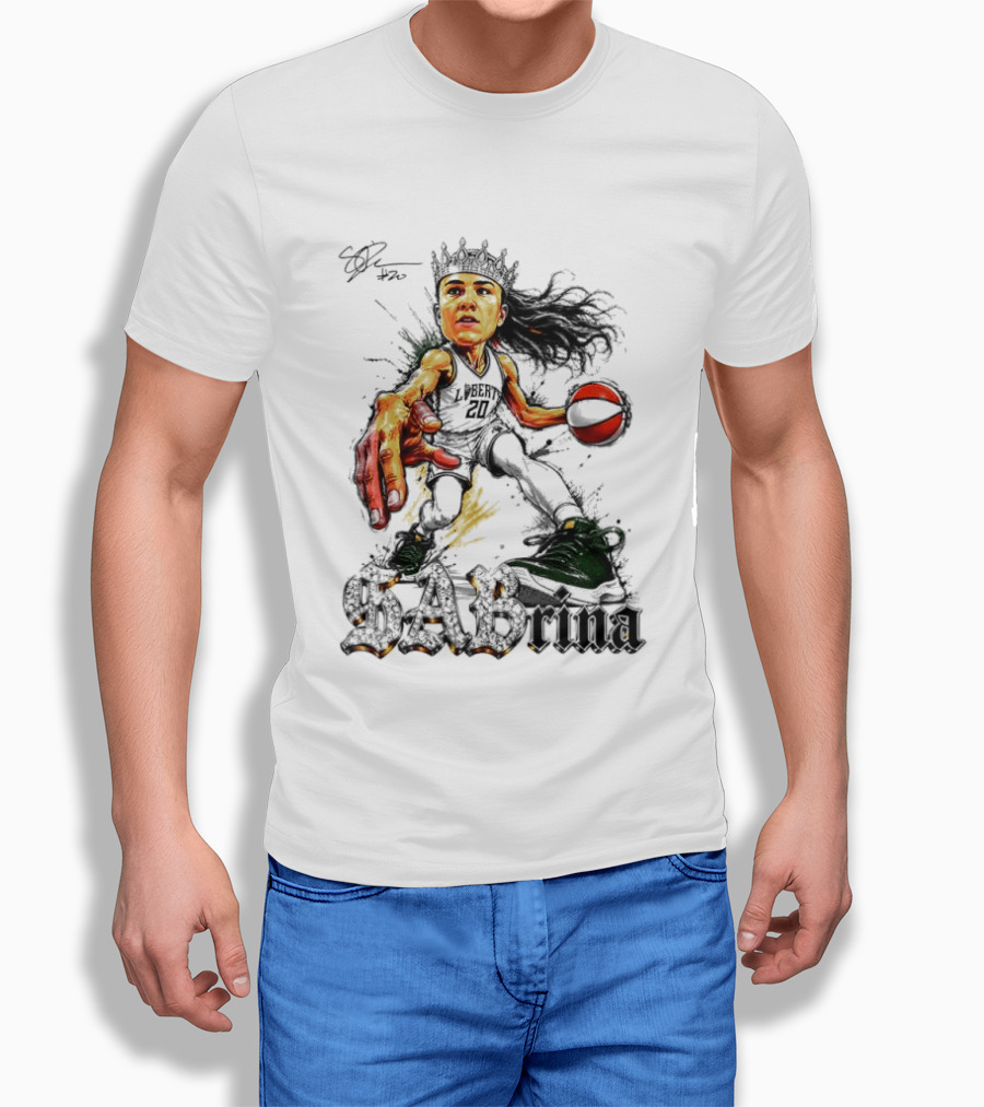 Sabrina 20 Liberty Basketball Player Art Slam Dunk T-Shirt