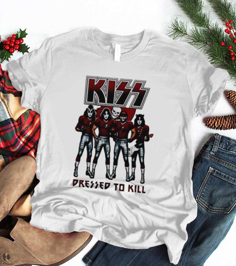 KISS Tampa Bay Buccaneers Dressed To Kill Football T-Shirt