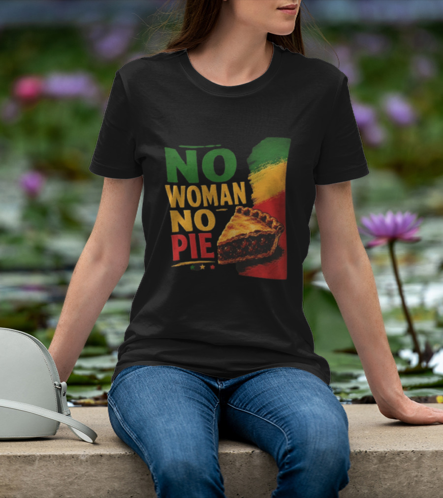 No Woman No Pie Cherry Pastry Rasta T-Shirt