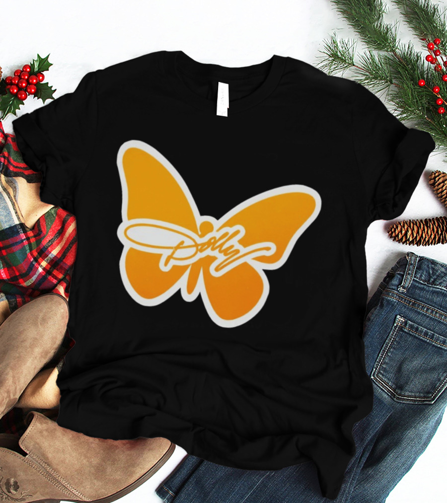 Tennessee Dolly Parton Butterfly Heritage Football T-Shirt