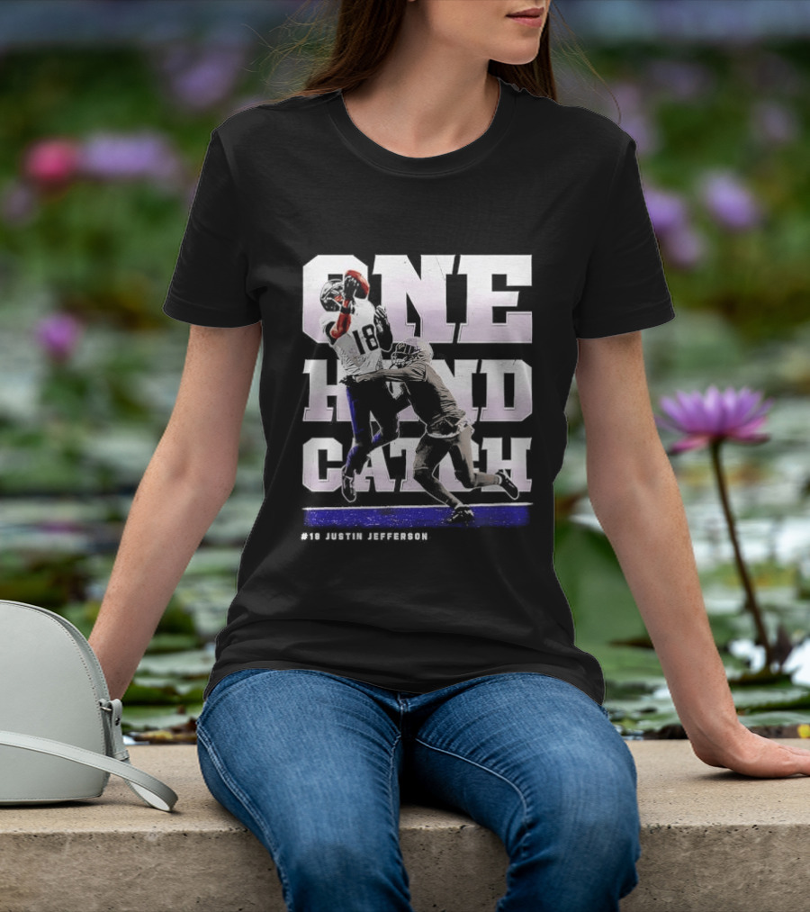 One Hand Catch Justin Jefferson Minnesota T-Shirt