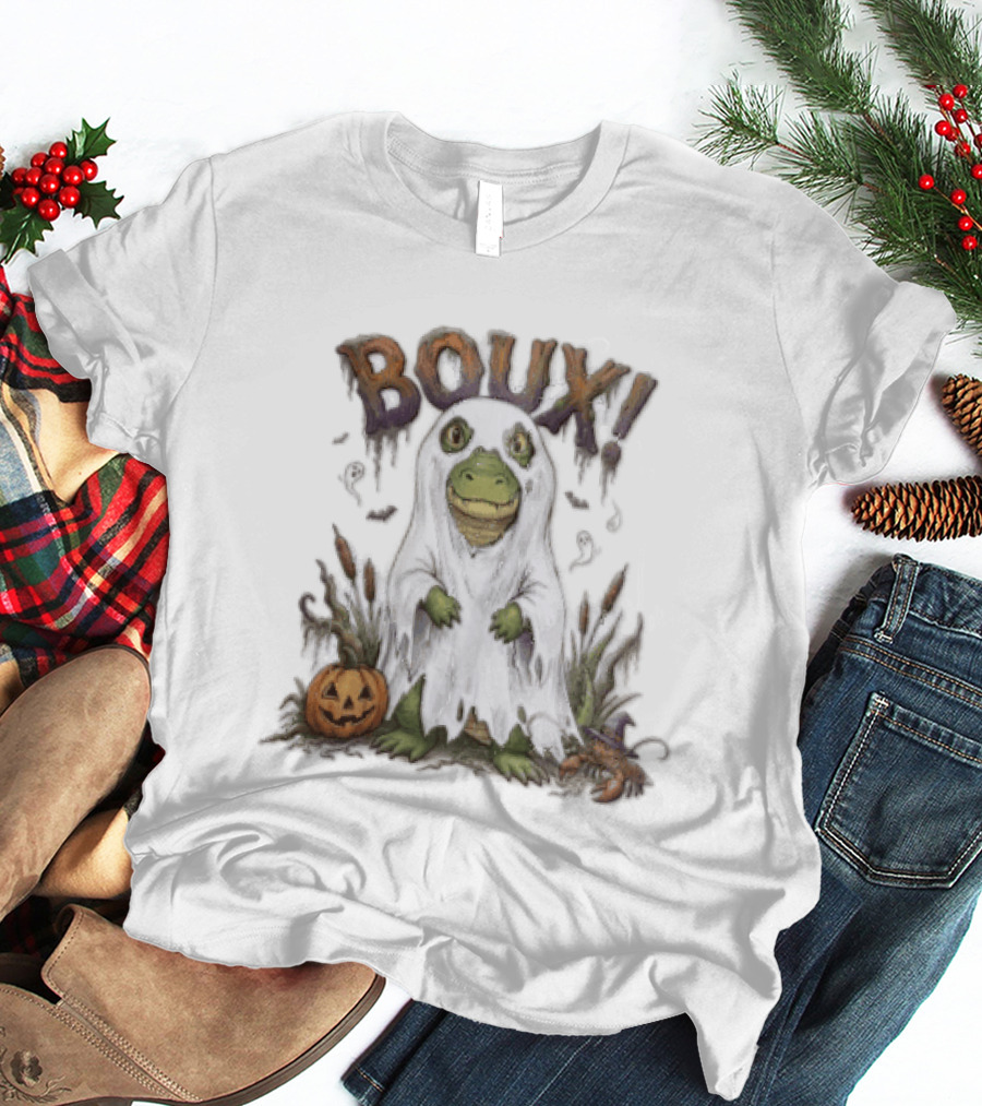 Boux Halloween Cartoon Alligator Ghost Pumpkin Crawfish T-Shirt