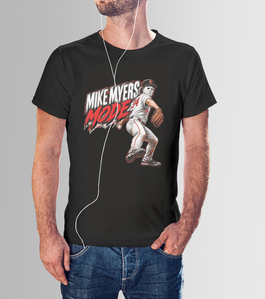 Mike Myers Mode Boston Red Sox Halloween Baseball 34 T-Shirt