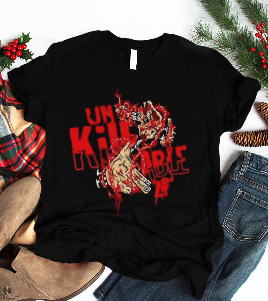 Unkillable Blood Hand Horror Design Men's Clothing T-Shirt
