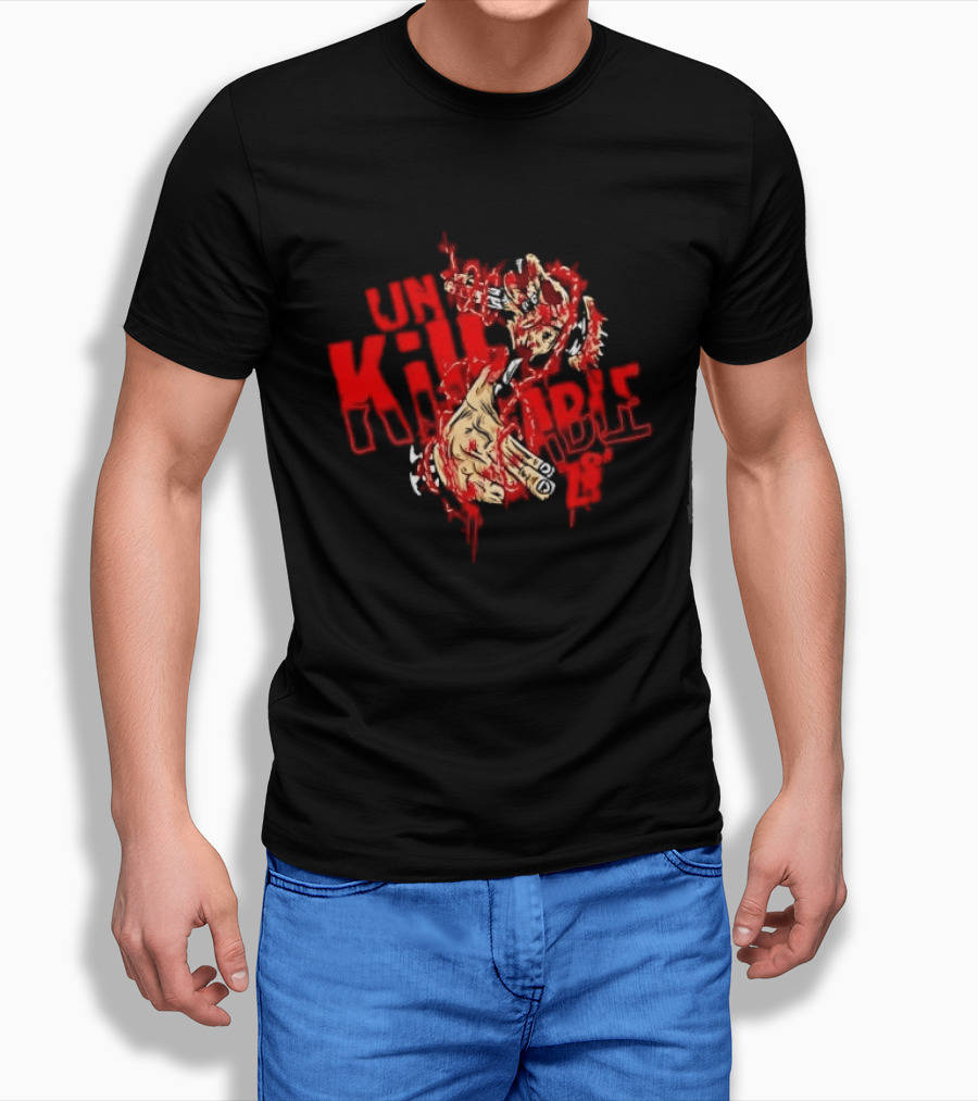 Unkillable Blood Hand Horror Design Men's Clothing T-Shirt