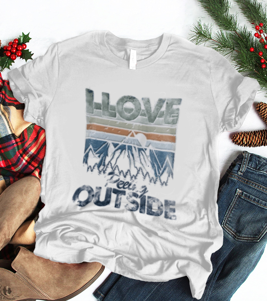 I Love Peeing Outside Mountain Sun Pine Trees T-Shirt