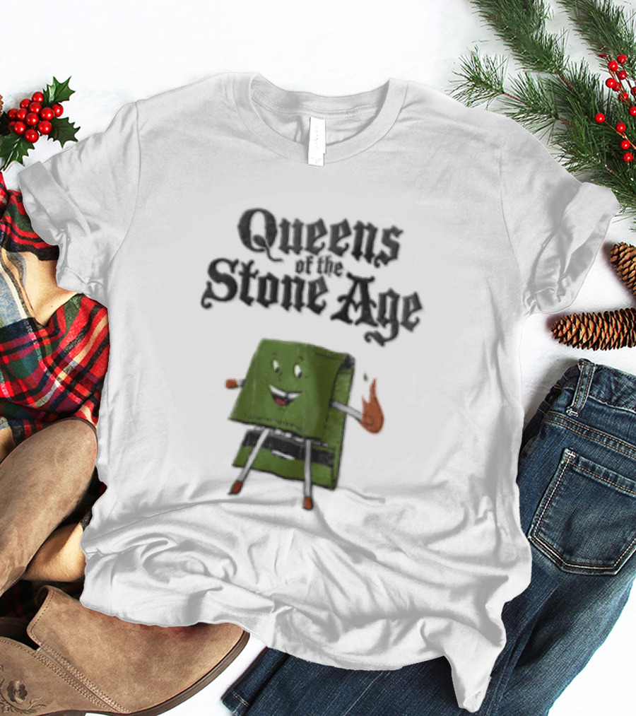 Queens Of The Stone Age Cartoon Matchbook Flame T-Shirt