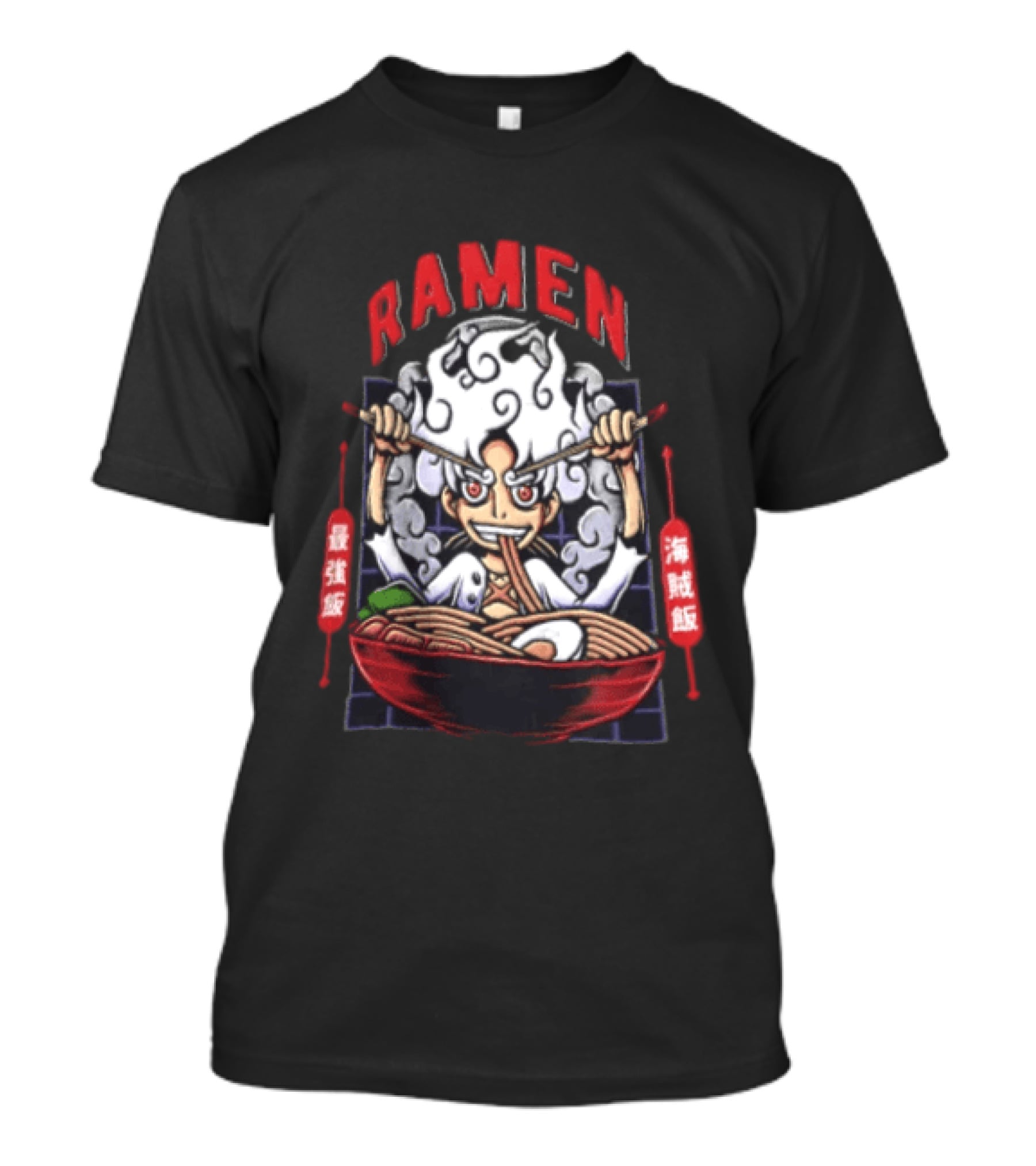 Ramen Pirate With Chopsticks Eating Noodles Anime T-Shirt