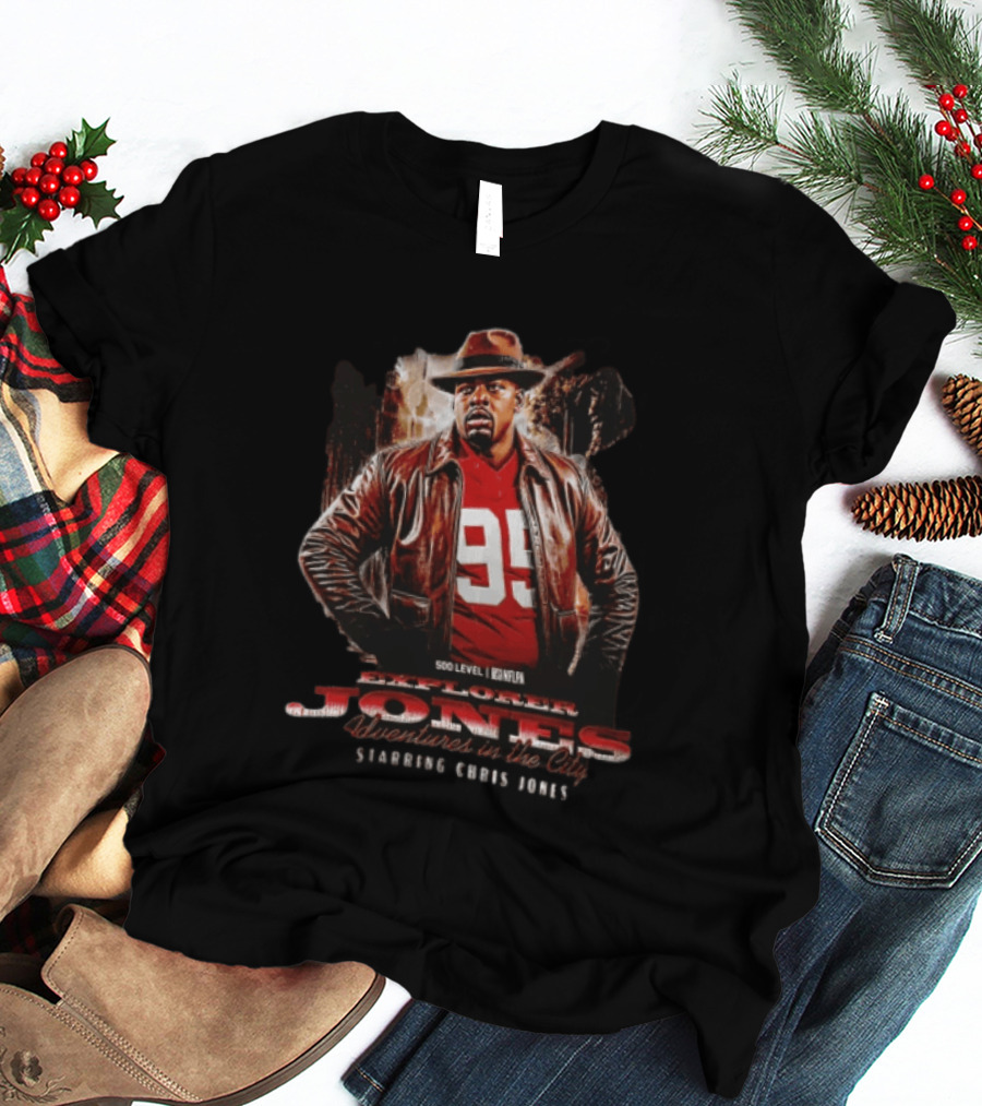 Explorer Jones Adventures In The City Starring Chris Jones 95 NFLPA 500 Level T-Shirt