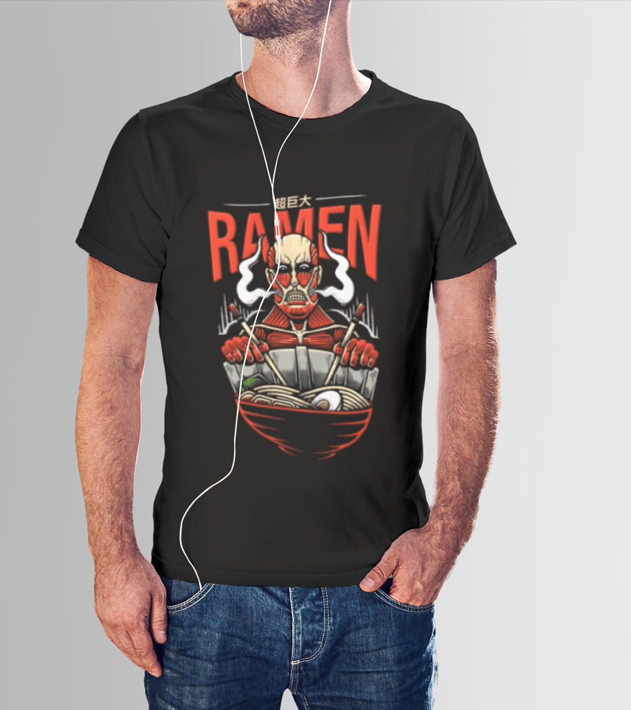Titan Sized Ramen Colossal Noodles And Broth Delight T-Shirt